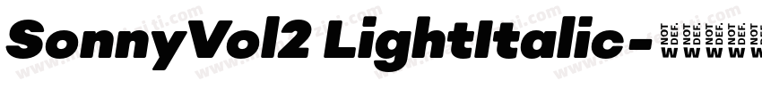 SonnyVol2 LightItalic字体转换
